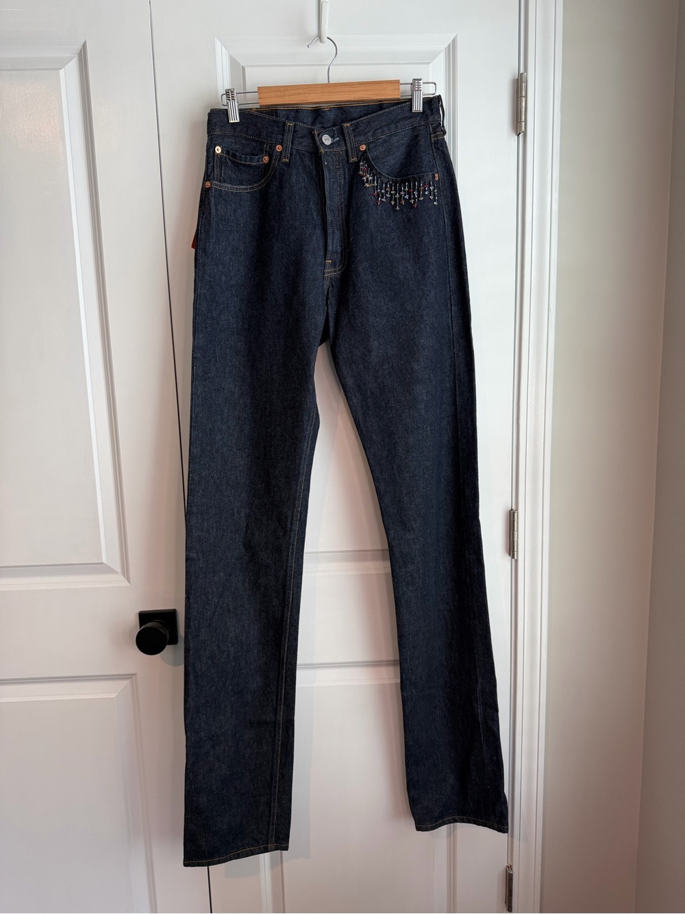 Vintage Levi’s Custom 501XX Women’s USA Made Dark Wash Denim Jeans NEW 31 X 40